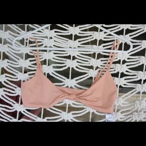 O’Neill pink front knot bikini top